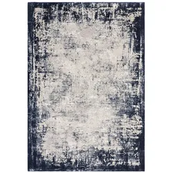 Kadima Design Flachgewebe-Teppich Abstrakt | 200x290cm, Florhöhe 1,1cm | Dunkelblau | Langlebig | Wohn-Esszimmer | TIBER-Rieti Kollektion