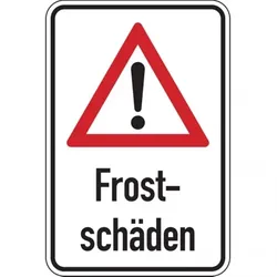 Dreifke® Hinweisschild, Frostschäden, Aluverbund, 600 x 400 mm - 400x600x2 mm Aluverbund