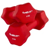 MOVIT Hantel-Set 2er Set Neopren Hanteln, Kurzhanteln, (Set, 2er-Set), Hantel in 8 Gewichts- und Farbvarianten 2x 0,5kg bis 2x 5kg rot