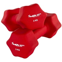 MOVIT Hantel-Set 2er Set Neopren Hanteln, Kurzhanteln, (Set, 2er-Set), Hantel in 8 Gewichts- und Farbvarianten 2x 0,5kg bis 2x 5kg rot