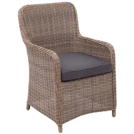 MCW Poly-Rattan Garnitur 7-tlg. Beige/Grau