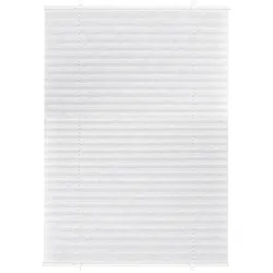 Ondeco Plissee Prompt ohne Bohren Basic mit Klemmträger Sonnenschutz Lichtschutz Klemmfix Farbe: Weiß, Größe: 100x130 cm