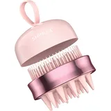 shinlea Kopfhaut Massagebürste - Shampoo Bürste für Tiefenreinigung, Silikon Doppelseitiger Haarmassagebürsten für Peeling Reduziert Schuppen, für Nasses & Trockenes Haar, 2 in 1