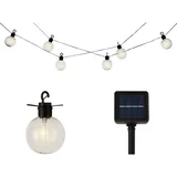 Lumineo Lichterkette Kunststoff 5,8m inkl. Solar schwarz/weiß