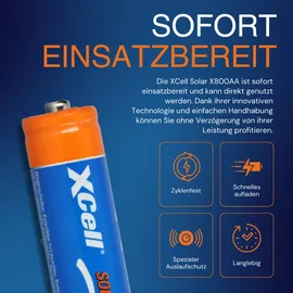 XCell 10x XCell Solar Akkus X800AA Mignon Ni-MH 1,2V 800mAh (5x 2er Blister)