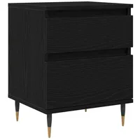 VidaXL Nachttisch Schwarzes Eichenholz 40x35x50 cm Holzwerkstoff