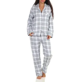 Creative by Normann Flanell Pyjama Karo Blau 52-54