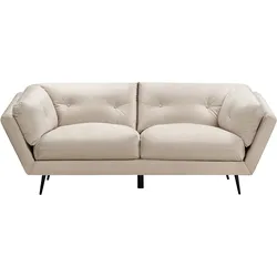 3-Sitzer Sofa Samtstoff beige LENVIK