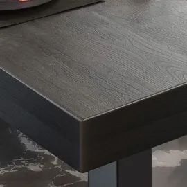 GGM Möbel Bistro Loungetisch 70 x 70 x 41 cm Wenge/Schwarz