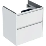 Geberit Renova Plan Unterschrank für Waschtisch, mit zwei Schubladen, 59,5x60,6x44,6cm, 504027001 2 Korpus/Front weiß / lackiert seidenmatt, Breite 59,5 cm
