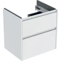 Geberit Renova Plan Unterschrank für Waschtisch, mit zwei Schubladen, 59,5x60,6x44,6cm, 504027001 2 Korpus/Front weiß / lackiert seidenmatt, Breite 59,5 cm