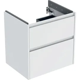 Geberit Renova Plan Unterschrank für Waschtisch, mit zwei Schubladen, 59,5x60,6x44,6cm, 504027001 2 Korpus/Front weiß / lackiert seidenmatt, Breite 59,5 cm