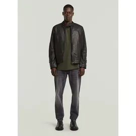 G-Star Biker Lederjacke Schwarz/Petrol S