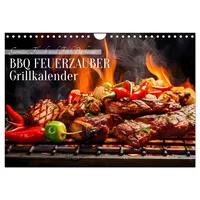 Calvendo BBQ Feuerzauber - Grillkalender (Wandkalender 2026 DIN A4