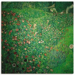 Leinwandbild ARTLAND "Italienische Gartenlandschaft", grün (farbe bild(er): grün), B:70cm H:70cm T:1,8cm, Canvas, Leinwand, Bilder, auf Keilrahmen gespannt