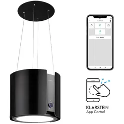 Skyfall Smart Inselabzugshaube Ø45cm Umluft 402m3/h LED