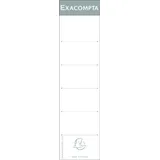 Exacompta 537E 10er Pack Ordner-Rückenschild. Etiketten 48 x 185 mm weiß