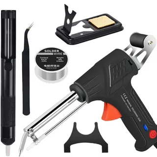 Laserschweißgeräte Hand, Laser Schweißgerät für Metall, 60 W, bis zu 600 °C Temperatur, Multifunktions-Lötkolben und Lötpistolen-Set zum Schneiden und Entrosten (Schwarz, Externe Heizung)