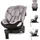 Chipolino Kindersitz Tourino i-Size (40-150cm) Isofix, höhenverstellbar, drehbar hellgrau - Grau/Schwarz