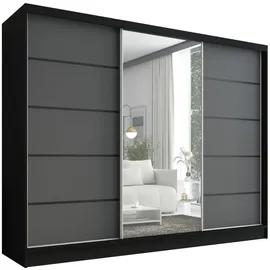 a&j möbelland gmbh Schiebetürenschrank Aurelia 2 200 x 0 x 0 cm Schwarz