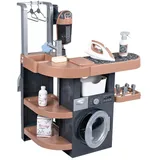 Simba Smoby Rowenta Haushalts-Set Waschküche - Spielwäscheraum mit Waschmaschine, Bügelbrett, Staubsauger & Zubehör ab 3 Jahren,