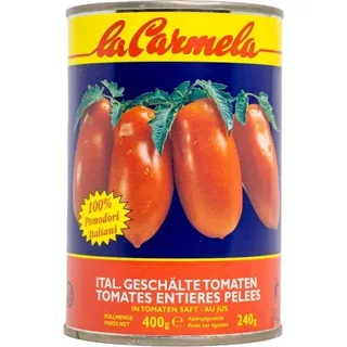 Geschälte Tomaten Pomidori Pelati Interi 400g - La Carmela