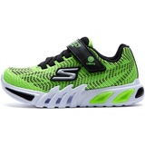 SKECHERS Flex-Glow Elite VORLO Sneaker, Lime Synthetic & Black Trim, 33 EU