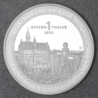 Silber 1oz Schloss Neuschwanstein 2025 Bayern Thaler (Deutschland)