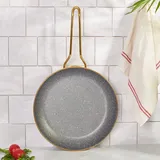 KARACA Troy Einhebelbratpfanne 26 cm Schwarz Edelstahl ist Praktisch 500 ml, Emaille, Bakterienfrei, Gesund, Langlebig, Hygienisch, Glänzende Oberfläche, Farberhaltend, Leicht Zu Reinigen, Beständig