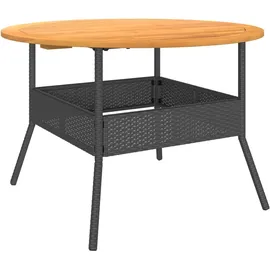 vidaXL Gartentisch Ø 110 x 71 cm Schwarz