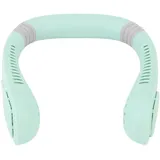 Tragbarer Usb-nackenventilator Mit Digitalanzeige, 5 Geschwindigkeitsstufen, Ohne Rotorblätter, Für Sport Und Reisen Im Freien (türkis).