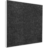 platino24 Akustikpaneele 1 Element Colore Quadrat 55 x 55 cm Anthrazit I Schallabsorber aus Basotect ® G+ mit Akustikfilz I Schalldämmung Wand & Decke I Akustikelemente Wandpaneel