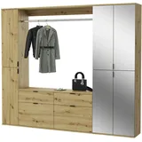 inn.furn Garderoben-Set Eiche 212 cm - Naturbelassen