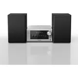 Panasonic SC-PM700EG-S (Bluetooth, CD Player, 2x 40 W), Stereoanlage, Silber, Schwarz