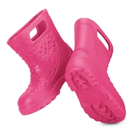 Ladeheid Kinder Mädchen Jungen leichte Eva Gummistiefel Regenstiefel LADW006 (Rosa 6108, 32/33 EU).