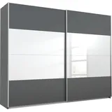 Rauch Schwebetürenschrank »Quadra«, mit Spiegelelementen grau metallic/spiegel)