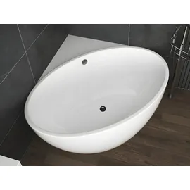 vente-unique Eckbadewanne - Acryl - 197 L - 127 x 127 x 58 cm - Weiß - GOURAMI