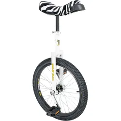 QU-AX Einrad Luxus 20" weiß, Zebrasattel (1105)