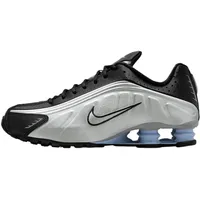 NIKE Herren Shox R4 Sneaker, Metallic Silver Metallic Silver Black, 46 EU - 46 EU