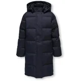 KIDS ONLY Steppmantel KOGIRENE PUFFER COAT OTW NOOS mit seitlichen Druckknöpfen blau 116 EU