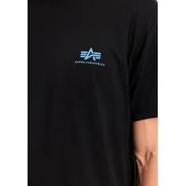Alpha Industries Basic Small Logo Kurzarm-T-Shirt Black / Blue S