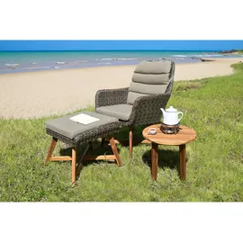 gardenson Loungsessel 65 x 95 x 85 cm Braun