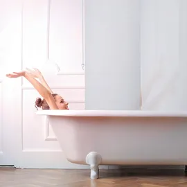 Relaxdays Duschrollo 60 x 240 cm weiß