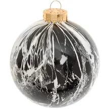 Krebs Glas Lauscha Weihnachtsbaumkugel Marmoroptik 1-tlg. 10cm