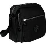 Jennifer Jones Leather Bag Street Umhängetasche Nylon Black