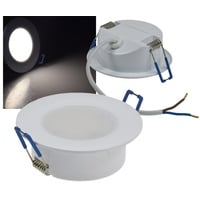 ChiliTec LED-Einbauleuchte Flat-30 FR-R 4000K Ø85x30mm, 5W, 500lm, IP44