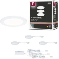 Paulmann LED Möbeleinbauleuchten 3er Set rund 65mm 3x2,5W 3000K Weiß