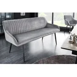 Riess-Ambiente Sitzbank TURIN Silbergrau/Schwarz 160 x 40 x 48 cm
