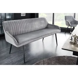 Riess-Ambiente Sitzbank TURIN Silbergrau/Schwarz 160 x 40 x 48 cm