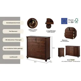 OTTO home Tessin 90 x 88 x 38 cm Dunkelbraun